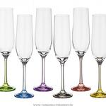 фото Набор бокалов для шампанского из 6 шт, rainbow 190 мл, высота 24 см,