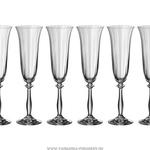 фото Набор бокалов для шампанского из 6 шт, анжела оптик 190 мл, высота 24 см,