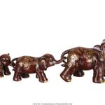 фото Комплект фигурок из 3 шт. слон семейное благополучие высота 11/12/26 см.