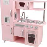 фото Кухня детская из дерева "Винтаж", цвет Розовый (Pink Vintage Kitchen) (53179_KE)