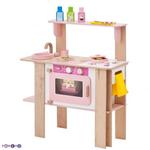 Фото №5 Деревянная кухня-трансформер для девочек "Ванильный смузи" с 16 аксессуарами (PK115-02)