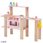 Фото №6 Деревянная кухня-трансформер для девочек "Ванильный смузи" с 16 аксессуарами (PK115-02)