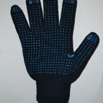 Фото №5 Перчатки Х/Б "Эконом 10G" с ПВХ напылением черные 4-х нитка (в уп. 10 пар)