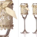 фото Набор бокалов для шампанского из 2 шт.с серебрянной каймой 170 мл. (802-651019)