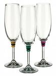 Фото №3 Набор бокалов для шампанского из 6 шт. "оливия микс" 190 мл. высота=21,5 см. Crystalex Cz (674-363)