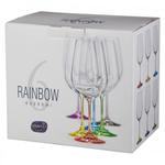 Фото №2 Набор бокалов для вина из 6 шт. "rainbow" 350 мл. высота=22 см. Crystalex Cz (674-414)