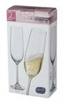Фото №2 Набор бокалов для шампанского из 2 шт. 190 мл. высота=24 см. Crystalex Cz (674-272)