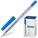 фото Ручка шариковая STAEDTLER (ШТЕДЛЕР, Германия) "Stick document", корпус прозрачный, толщина письма 0,5 мм, синяя
