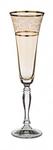 Фото №3 Набор бокалов для шампанского из 6 шт. "виктория" амбер 180 мл. Crystalex Cz (674-317)