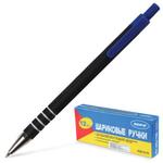 фото Ручка шариковая BEIFA (Бэйфа), автоматическая, корпус черный, металлический наконечник, толщина письма 0,7 мм, синяя