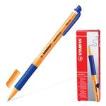 фото Ручка гелевая STABILO "PointVisco", корпус сине-оранжевый, толщина письма 0,5 мм, синяя