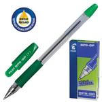 фото Ручка шариковая масляная PILOT BPS-GP-F, корпус зеленый, с резиновым упором, 0,32 мм, зеленая