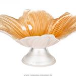 фото Конфетница цветок янтарь диаметр 21 см