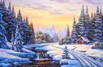 фото Картина "Зима в Прибайкалье", х.м., 50х35