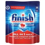фото Средство для мытья посуды в посудомоечных машинах FINISH (Финиш) "All in 1", 25 шт., таблетки