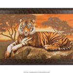 фото Гобеленовая картина тигр 68х43 см,