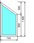 фото Окно трапеция профиль 70мм