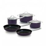 фото (l) набор посуды, 8 пр, revolution, сливовый Kuchenland SS1106-8C-purple