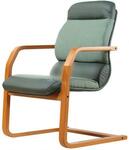 Фото №2 Кресло DEFO Comfort V wood (Цвет материала: Орех/зеленый комбин.)