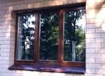 фото Деревянные окна из клееного трехслойного бруса