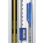 фото Карандаш чернографитовый Noris 120, 2 шт + ластик, точилка, ручка, линейка 15 см