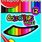 фото Карандаши цветные COLOR'PEPS MAXI, треуголные 12 цветные картонная коробка MAPED