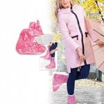 фото Чехлы грязезащитные для женской обуви - сапожки, размер L, цвет розовый