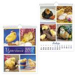 фото Календарь на гребне с ригелем на 2017 г., 22х30 см, HATBER, 6 л., "Цыплята"