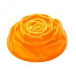 фото Форма для выпечки, силиконовая, роза, 23 х 7 см, оранжевая, PERFECTO LINEA (20-018914)