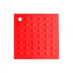 фото Коврик под горячее силиконовый, квадратный, 17.5 х 17.5 см, красный, PERFECTO LINEA (23-006015)