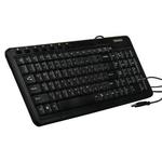 фото Клавиатура проводная SONNEN KB-M500, USB, мультимедийная, 7 дополнительных кнопок, черная