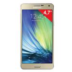 фото Смартфон SAMSUNG Galaxy A3, 2 SIM, 4,7", 4G (LTE), 5/8 Мп, 16 Гб, microSD, золотой, сталь и стекло