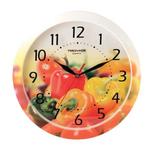 фото Часы настенные TROYKA 11000022, круг, с рисунком "Болгарский перец", рамка в цвет корпуса, 29x29x3,5 см