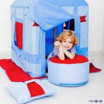 Фото №3 Текстильный домик-палатка с пуфиком для мальчика "Замок Бристоль" (PCR116-01)