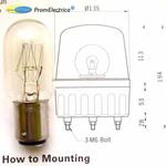 фото MAB-T15-D (24V/25W) - Лампа накаливания для светосигнальной колонны байонетное крепление 15мм 24V/25W Autonics