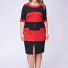 фото Платье 2-085Д2 Черный/красный 58 размер