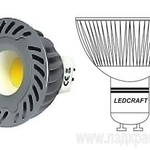 фото Светодиодная лампа MR16 GU10 LC-60-MR16-GU10-3-220-R Ledcraft