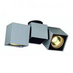 фото ALTRA DICE SPOT 2 светильник накладной для 2-x ламп GU10 по 50Вт макс., серебристый / черный | 151534 SLV