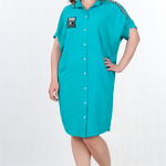 Фото №2 Платье-рубашка женское артикул 1337-1 размеры 44-54