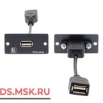 фото WU-AA(B) ; цвет черный: Модуль-переходник USB розетка А-розетка А
