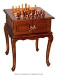 фото Шахматный стол с деревянными фигурками 52х52х67 см.