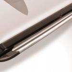 фото Slitkoff Пороги алюминиевые Luxe Silver 1700 серебристые Ваз 21213 (NIVA) 5-дверная