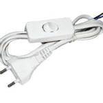 фото Шнур с выключателем и плоской вилкой (2 метра)