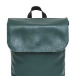 фото Кожаный зеленый женский рюкзак City Mini Green