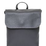 фото Кожаный серый женский рюкзак City Mini Grey