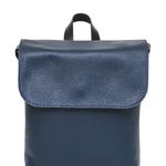 фото Кожаный синий женский рюкзак City Mini Blue