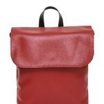 фото Кожаный красный женский рюкзак City Mini Red