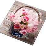фото Весы кухонные "розовые тюльпаны" hottek ht-962-023 18*20 см макс.вес 7 кг HOTTEK (962-023)