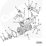 фото Фитинг компрессора воздушного Cummins ISX QSX 3680998 3680997