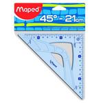 фото Угольник GEOMETRIC 26 см. угол 45 гр,УФ градуированный MAPED